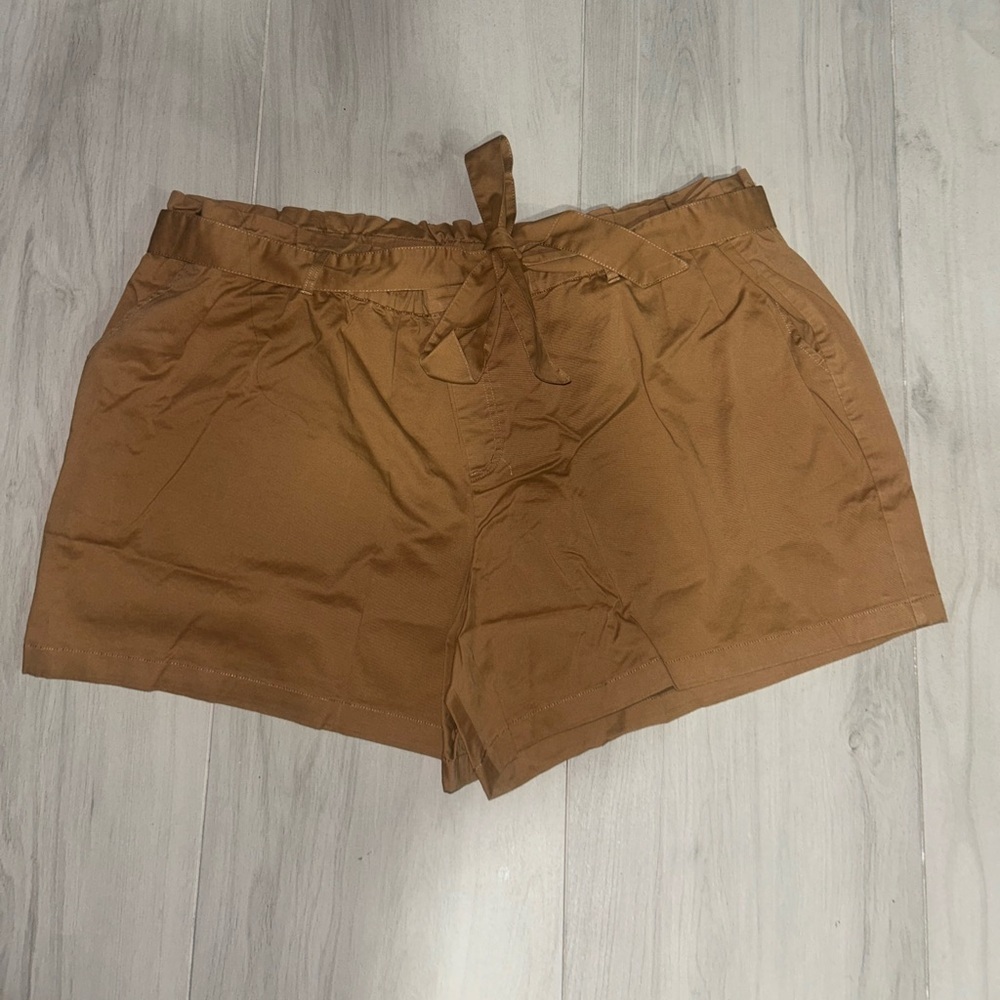 NEW Candace Cameron Bure Paperbag Tie Waist Short Size 3XP - Picture 2 of 8